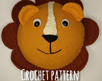 Crochet Lion Wall Hanging Pattern: Safari Nursery Decor (PDF Pattern)