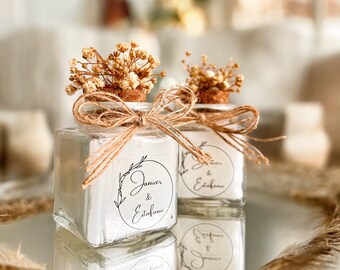 Rustic Flower Wedding Favors for Guests, Bulk Candle Favors, Baptism Favors, Unique Bridal Shower Favors, Quinceanera Favor, Sweet 16 Favors