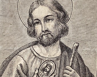 A vintage French prayer card to St Jude