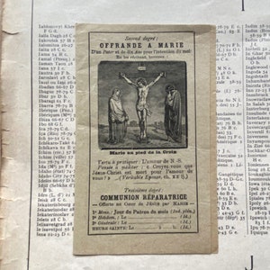 Un'antica carta francese per offerta di secondo grado a Mary