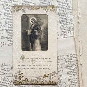 Une ancienne carte de première communion française, souvenir de communion