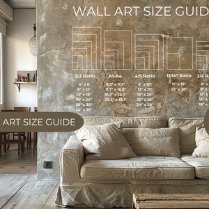 Wall Art Size Guide: Print & Frame Ratio Chart (Digital Download)