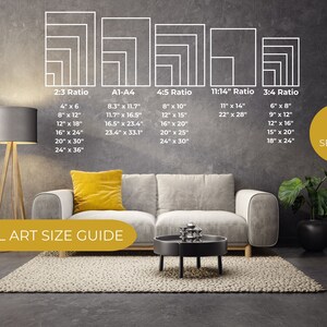 Wall Art Size Guide Vertical Print Size Guide Wall Art Ratio Guide Frame Size Chart Poster Size Guide Display Guide