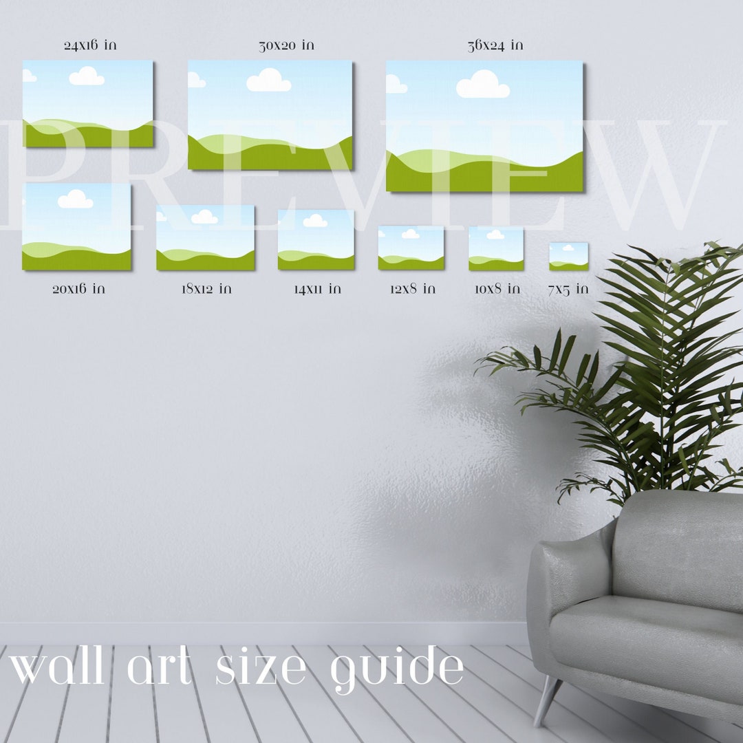 One Editable Wall Art Size Guide Template Art Size Guide Horizontal ...