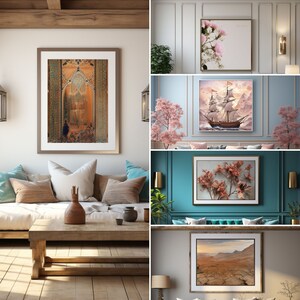 Italian Style Art Frame Mockup Bundle: 5 JPEG Files