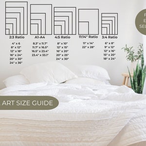 Wall Art Size Guide: Ratio & Frame Chart (Digital Download)