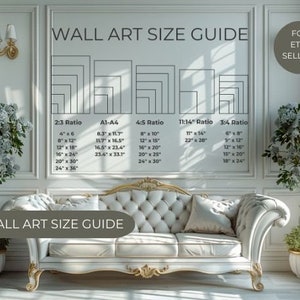 Wall Art Size Guide: Vertical Print Ratio Chart (Digital Download)