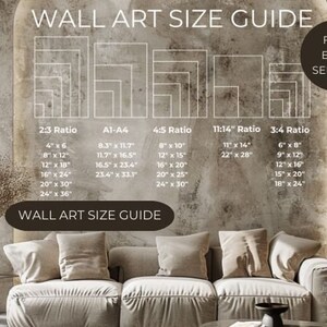 Wall Art Size Guide: Print & Frame Ratio Chart (Digital Download)