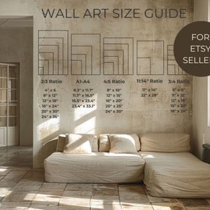 Wall Art Size Guide: Print & Frame Ratio Chart (Digital Download)