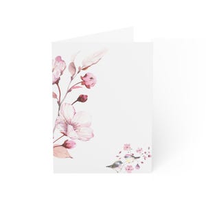 Set bloemen wenskaarten | Elegante bedankjes | Verjaardagswensen | Uitnodigingen | Bundel met ambachtelijke kaarten, 1-50 stuks