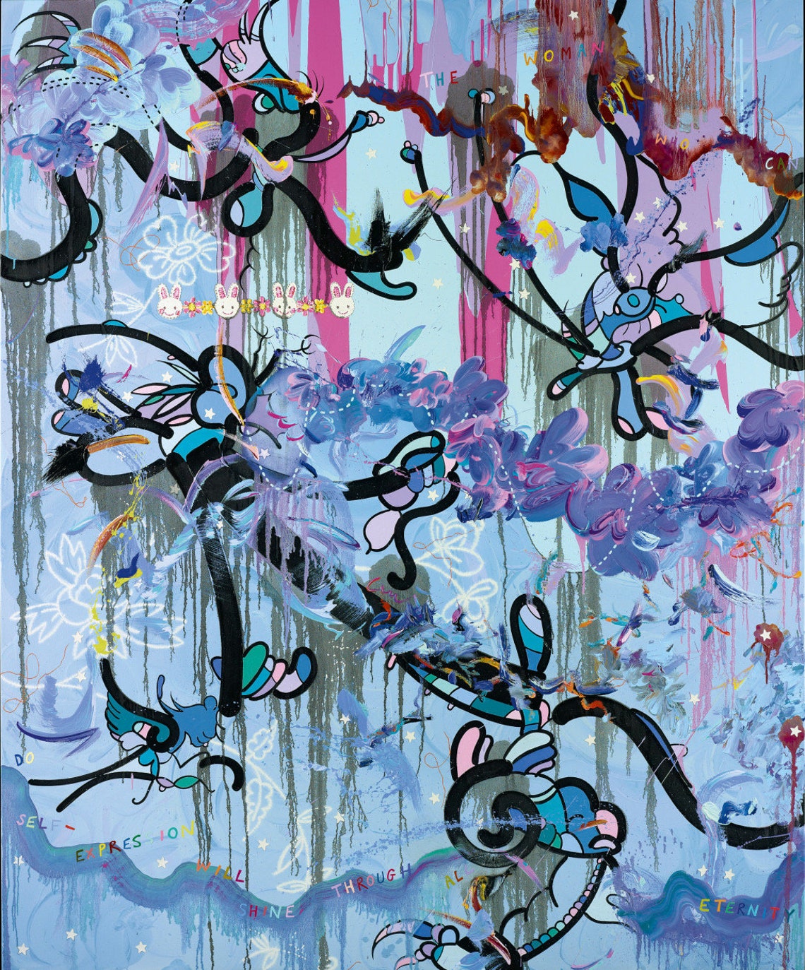 Fiona Rae Artist Royal Academy Works Canvas Wall Art Bedroom Decor ...