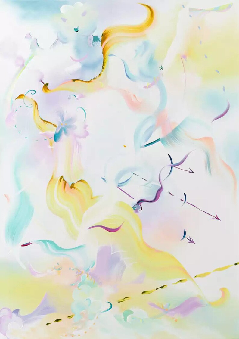 Fiona Rae Artist Royal Academy Works Canvas Wall Art Bedroom Decor ...