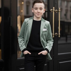 Veste Vintage Velours Vert Et Or Germaine Bacquié Années 80 - Taille M - Doublure Soie - Occasion Parfait état