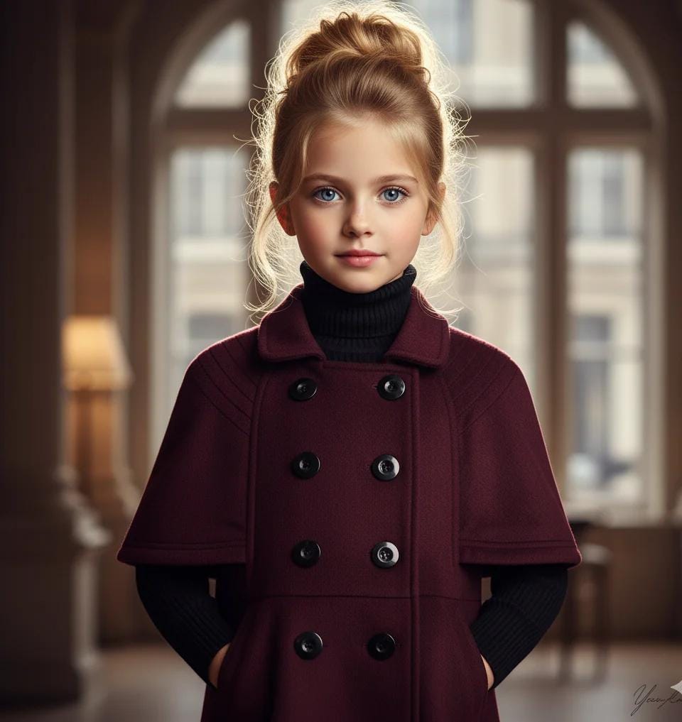Veste mao marron en donegal tweed
