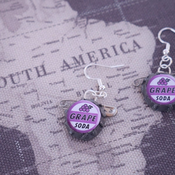 UP Movie Grape Soda Pin Earrings