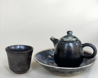 Black teapot unique style teapot set