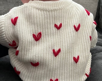 Personalised name knits “love heart edition”  | 0-3 - 4-5yrs | perfect special gift