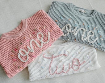 Personalised Age Knits | birthday jumper | perfect gift | toddler | 0-3m - 4-5yr