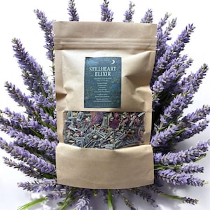 Stillheart Elixir – Herbal Anxiety Tea | Calming Color-Changing Tea with Lavender, Chamomile, Butterfly Pea Flower | Handmade Wellness Gift