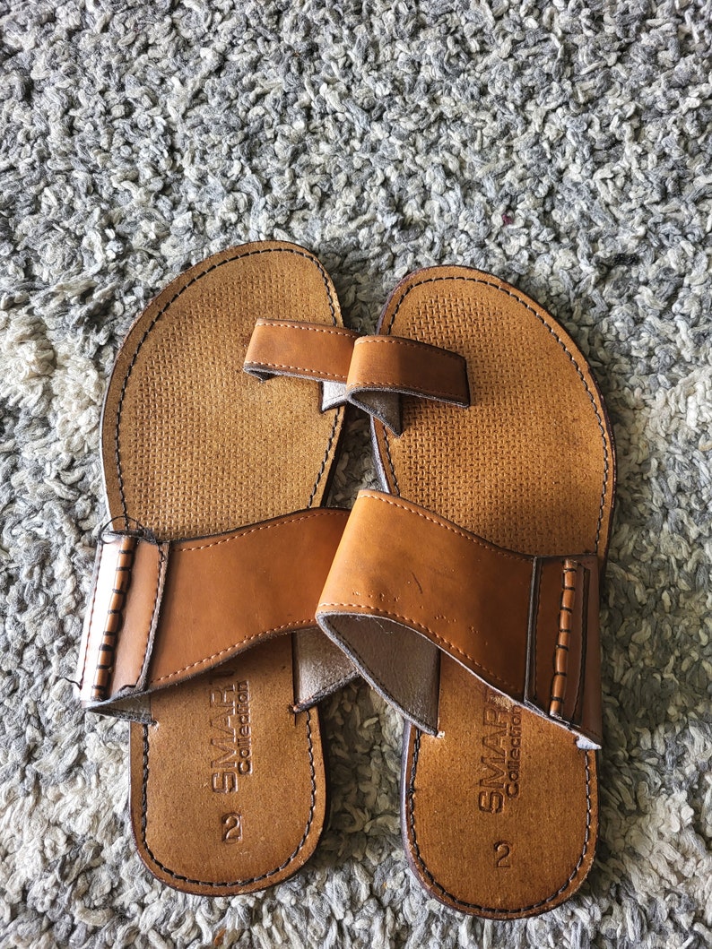 mens brown sandals leather