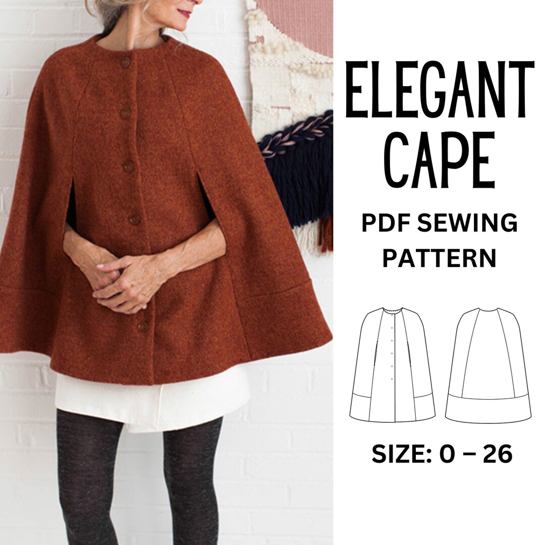Elegant Cape Sewing Pattern Step by Step Instructions Easy Sewing Cape