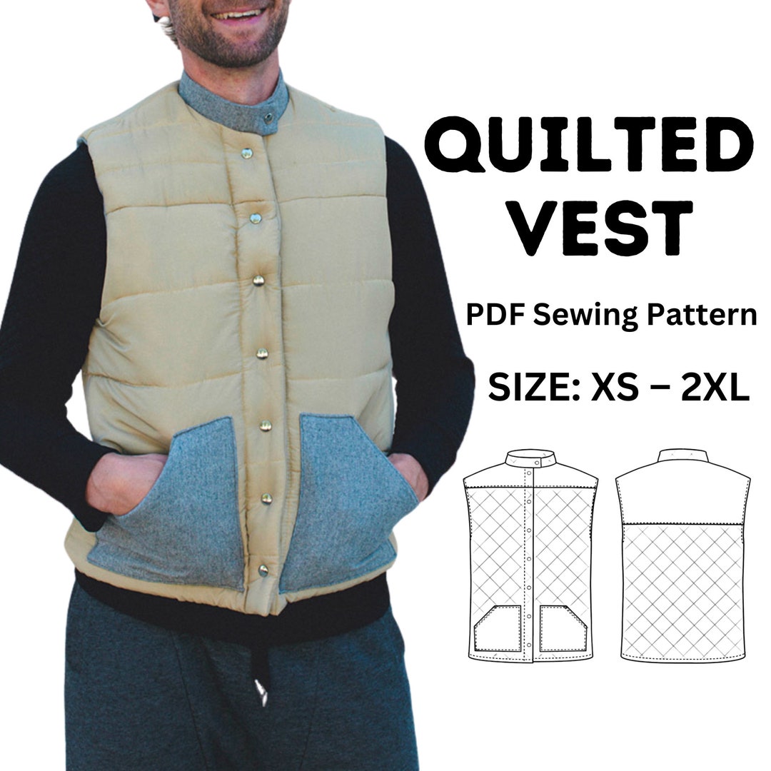 Quilted Vest Sewing Pattern Intermediate Pattern Sewing Pattern Pdf