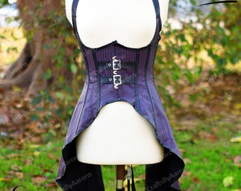 Underbust Renaissance Pirate Corset, Gothic Steampunk Cupless Corset, Ren Faire Medieval Lace-up Corset, Unique Plus Size Viking Womens Vest