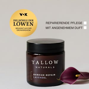 TALLOW Naturals Barrier Repair Lavanda: Crema de sebo de res con aceite de lavanda, cuidado de la piel procedente de Alemania en el lago de Constanza