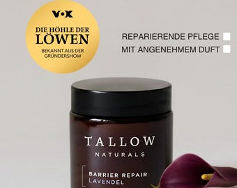TALLOW Naturals Barrier Repair Lavender – Nötkalvkräm med lavendelolja, hudvård från Tyskland vid Bodensjön