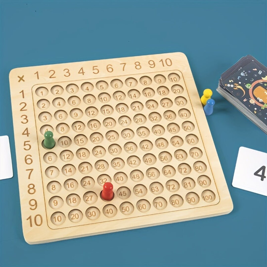 Multiplication Board Game Wooden Math Multiplication Board - Etsy