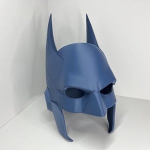 Blue Bat shaped cowl for display only! 3d printed, mask, helmet, vengence,