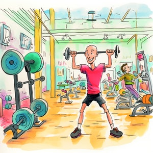 Biglietto d'auguri per la palestra, biglietto per lui, biglietto per il sollevamento pesi, biglietto per la palestra