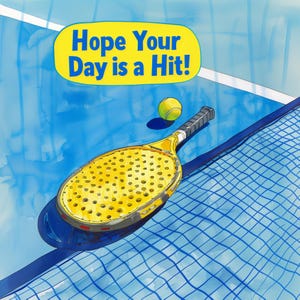 Carte d'anniversaire de padel-tennis