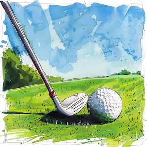 Tarjeta de felicitación para amantes del golf