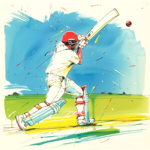 Cricket Spieler Karte - Cricket Grußkarte