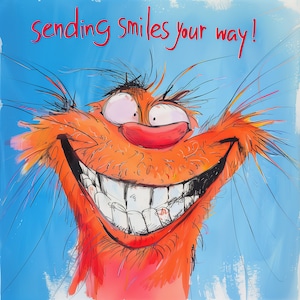 Enviándote sonrisas - Tarjeta de felicitación