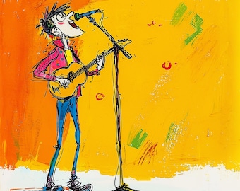 Singer Birthday Card