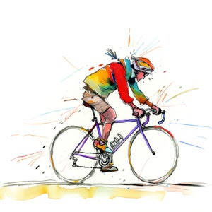 Carte d'anniversaire cycliste