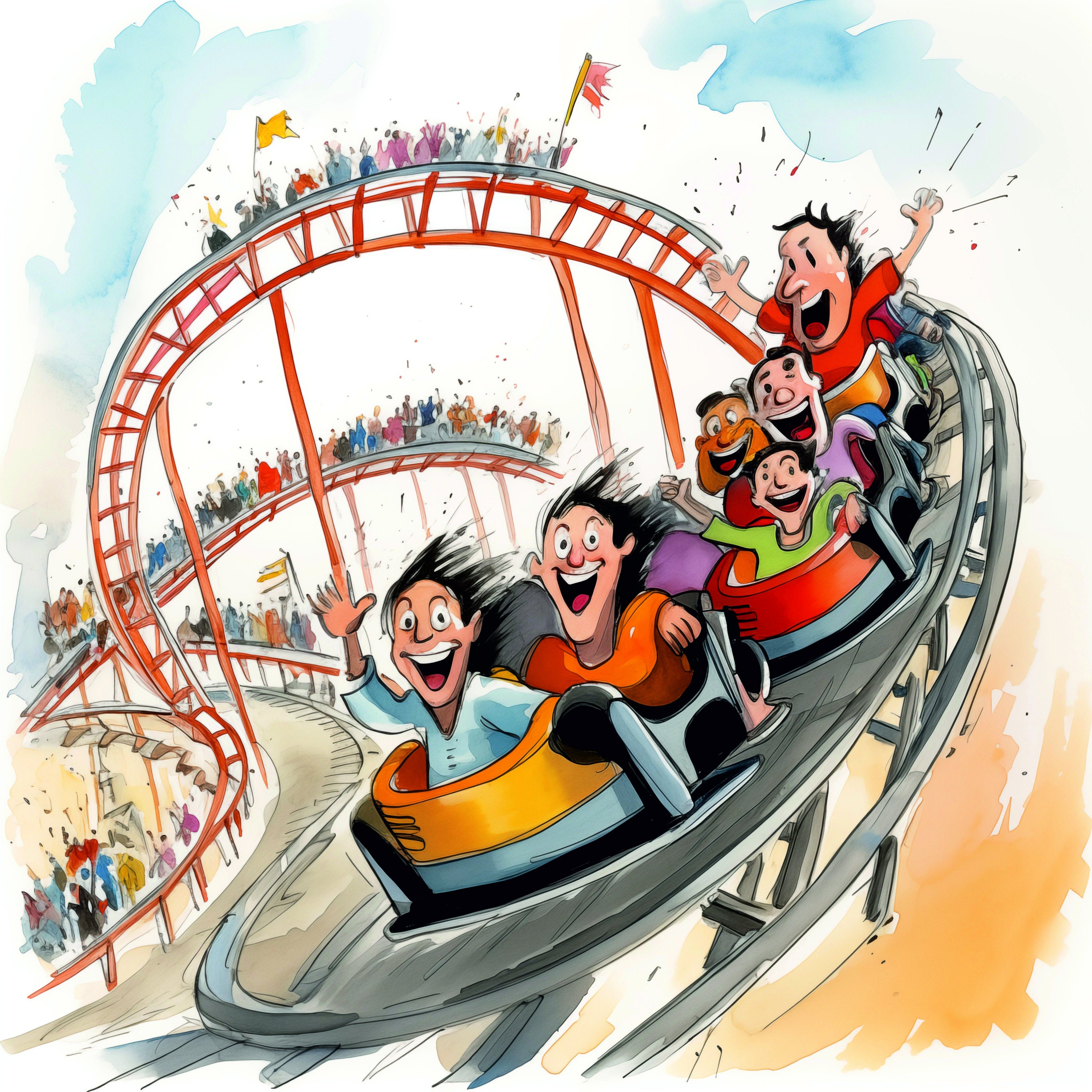 Roller Coaster Birthday Card UK