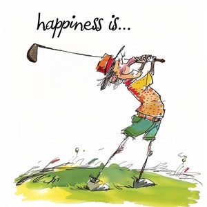 Golfer Geburtstagskarte