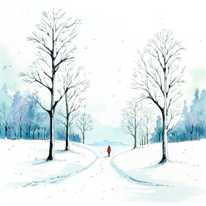 Bellissimo biglietto invernale, biglietto stagionale, biglietto di Natale vuoto