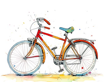 Cyclist Card - A Bicycle Greetings Card perfect for a Keen Cyclist, Bicycle Birthday Card
