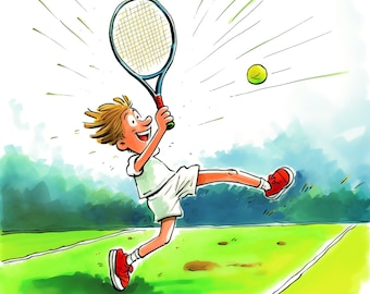 Tennis Gruß-Karte