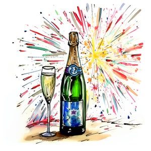 Champagne-wenskaart - feestkaart, gefeliciteerd, goed gedaan!