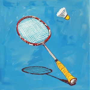 Badminton Greetings Card - Badminton Card, Birthday Card