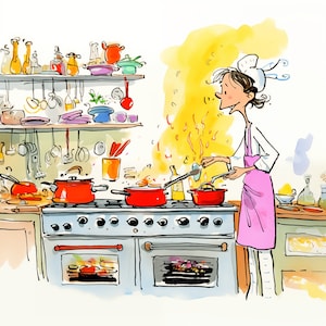 Biglietto d'auguri per la cucina
