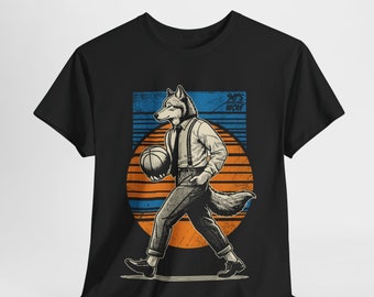 Basketball 90's Wolf Man Shirt, Retro Basketball Shirt, Basketball Coach Shirt, Basketball Boy Shirt, Gift For Coach, Sport Shirt
