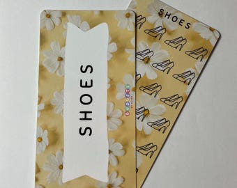 Shoes Savings Tracker | Reusable Cash Stuffing Binder Insert | Budget Challenge Envelope System | Challenge