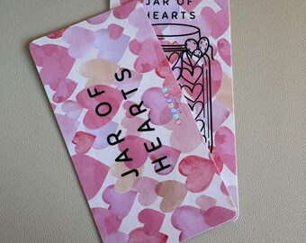 Jar Of Hearts Tracker | Reusable Cash Stuffing Binder Insert | Budget Challenge Envelope System | Challenge