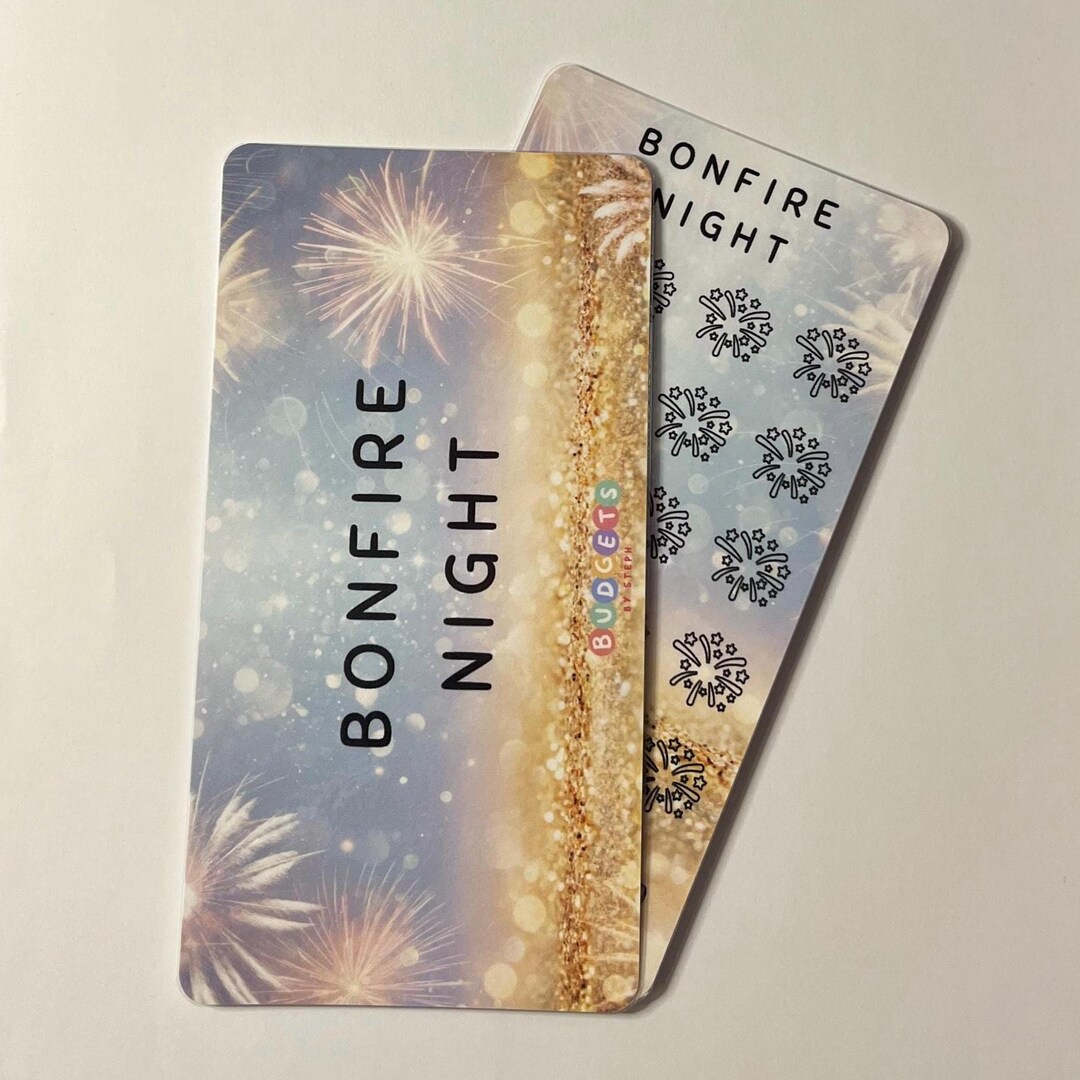 Bonfire Night Savings Tracker - Etsy
